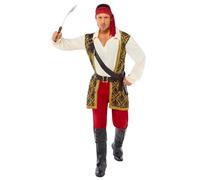 amscan Pirate Shipmate Xtra Large Set di Costumi, Multi, XL (Pacco da 2) Uomo