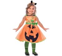 amscan (PKT (9903392) Costume da zucca carino per bambine (2-3 anni)