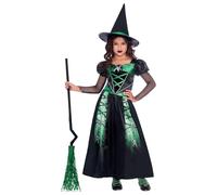 amscan (PKT 9911971 Costume da strega ragno per bambine (6-8 anni)