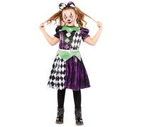 amscan (PKT) (9912011) Costume da giullare per bambine (6-8 anni)