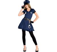amscan Polizia Costume ragazze, Blue and Black, 9904810