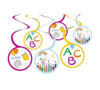 amscan- Schule Spirale Decorativa, Multicolore, 60cm, 9917047