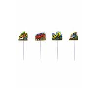 Amscan - Set di 4 candele pics Blaze e le Monster Machine, 9901364, multicolore