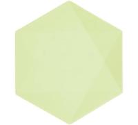 Amscan - Set di 6 piatti decorativi verdi, 26,2 x 22,5 cm, per feste in materie prime rapidamente rinnovabili, per compleanni, barbecue, giubilei, ecc.