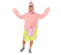 amscan Spongebob Patrick Star-Costume di Halloween da uomo, taglia L, Cartoni animati, Rosa/giallo, Chest: 46", 9909177