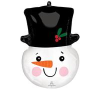 amscan Super Shape 4334075 - Palloncino a Forma di Pupazzo di Neve, Multicolore