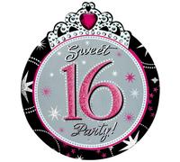Amscan- Sweet 16 - Inviti per festa 16 anni - Pacco da 8 (SG11342)