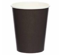 amscan- Tazze di Carta Nere, Nero, 9915403-216-66