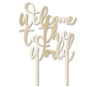 Amscan Topper per torta "Welcome to the World" "Ready to Pop Baby Shower" 9910288, 19 cm