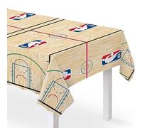 amscan Tovaglia rettangolare in plastica, vivace e resistente, per feste ed eventi, 137,2 x 243,8 cm (confezione da 1), NBA Wilson
