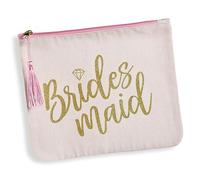 Amscan Trousse per cosmetici, colore rosa, per damigella d'onore, 1 pezzo, elegante e unico, perfetto come regalo e ricordo per feste nuziali