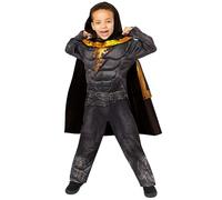 amscan Warner Bros, costume da supereroe Adam, per bambini, con licenza ufficiale, Nero, 4-6 Anni