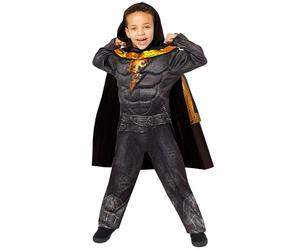 amscan Warner Bros, costume da supereroe Adam, per bambini, con licenza ufficiale, Nero, 4-6 Anni