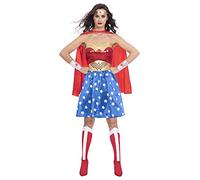 amscan - Womens Official Warner Bros DC Comics Licensed Wonder Woman Classic Fancy Dress Costume Sizes: 8-20