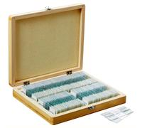 AmScope 100pc Preparati Microscopio Slides-Plant Funghi Insetti & Più + Legno