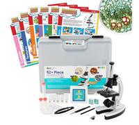 Amscope 120X-1200X Bambini Composto LED Microscopio + 52pc Portatile Science