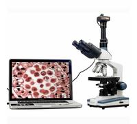 AmScope 2000X Trinoculare Composto LED Microscopio + 5MP Camera 3D Meccanico