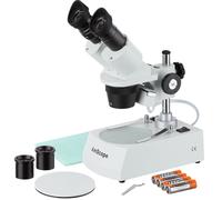 AmScope 20X-80X Multi-Obiettivo Stereo Microscopio Pilastro Stand, Top / Fondo