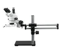 AmScope 3.5-45X Trinoculare Stereo Microscope-Ball Bearing Boom-Fluorescent Luce