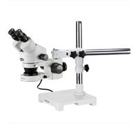 AmScope 3.5X-180X Stereo Zoom Microscopio Su Boom Stand Con 80 LED Anello Luce