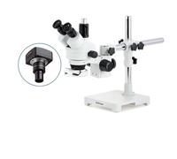 AmScope 3.5X-180X Trinoculare Boom Stereo Zoom Microscopio + 5MP Camera + Luce