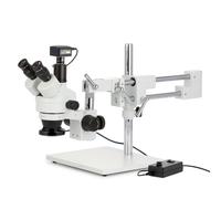 AmScope 3.5X-180X Trinoculare Stereo Boom Microscopio+20MP Camera+ 144 Luce LED