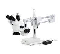AmScope 3.5X-180X Trinoculare Stereo Microscopio + 144-LED Anello Luce + Boom