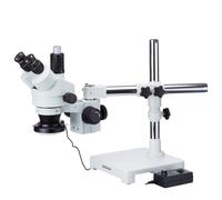 AmScope 3.5X-180X Trinoculare Stereo Microscopio Su Boom Stand + 144 Luce LED