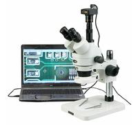 AmScope 3.5X-180X Zoom Stereo Microscopio + 3MP Fotocamera Digitale + 144-LED
