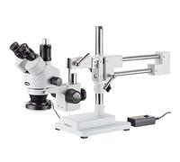 AmScope - 3.5X-45X Microscopio Stereo Trinoculare con Luce ad Anello a 4 Zone 144 LED Ring Light Source
