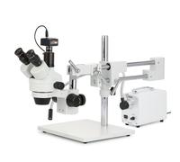 AmScope 3.5X-45X Trinoculare Stereo Zoom Microscopio Su Boom + 3MP Camera +