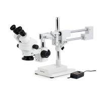 AmScope 3.5X-90X Binocolo Stereo Zoom Microscopio+ 144 LED + Doppio Braccio