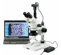 AmScope 3.5X-90X Digitale Zoom Stereo Microscopio+4-Zone 144-LED+5MP USB