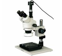 AmScope 3.5X-90X Ispezione Zoom Microscopio + 5MP Digitale Camera + Fluorescente