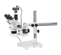 AmScope 3.5X-90X Trinoculare Boom Stereo Microscopio + 1.3MP USB Camera + Luce
