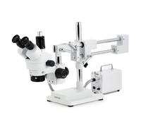 AmScope 3.5X-90X Trinoculare Boom Stereo Microscopio + LED Fibre Ottiche Anello