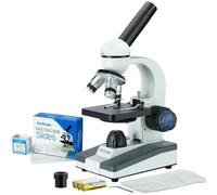 AmScope 40-1000X Portatile Studenti Composto LED Microscopio Metal Telaio +