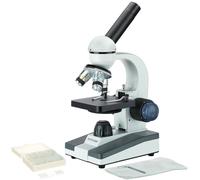 AmScope 40X-1000X Cordless Studenti Microscopio Metallo Fine-Focus 25 Preparati