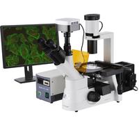 AmScope 40x-1000x Epi Fluorescente Invertiti Trinoculare Microscopio + 5MP Ccd