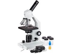 AmScope - 40X-1000X Microscopio Biologico Senza Fili a LED Combinazione, Compound Monocular Microscope