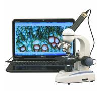 AmScope 40X-1000X Studenti Science Microscopio + 5MP Fotocamera Digitale Metallo