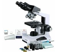 AmScope 40X-2000X Avanzato Binocolo Microscopio+50 Scorrevoli+100 Vetrini