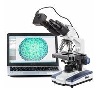 AmScope 40X-2000X Binocolo Composto LED Microscopio 3D Fase 10MP Digitale Camera