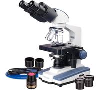 AmScope 40X-2000X Binocolo Composto LED Microscopio + USB Fotocamera + 3D Palco