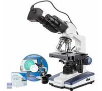 AmScope 40X-2500X LED Binocolo Composto Microscopio Con 10MP Camera + 50 Slides