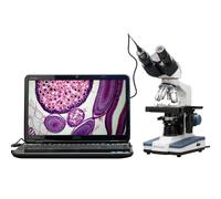 AmScope 40X-2500X LED Digitale Binocolo Composto Microscopio, 3D Palco, 5MP