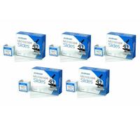 AmScope 5-Pack Di 50 Microscopio Diapositive + 5 x 100 Square Vetrini Scorrevoli