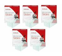 AmScope 5-Pack Di 72 Vuoto Microscopio Diapositive W Terra Bordi Pulito 360