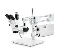 AmScope 7-45X Simul-Focal Stereo Bloccabile Zoom Microscopio + Fibre Ottiche