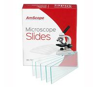AmScope - 72 Blank Microscope Slides - Pre-cleaned, Precise Ground Glass - BS-72P